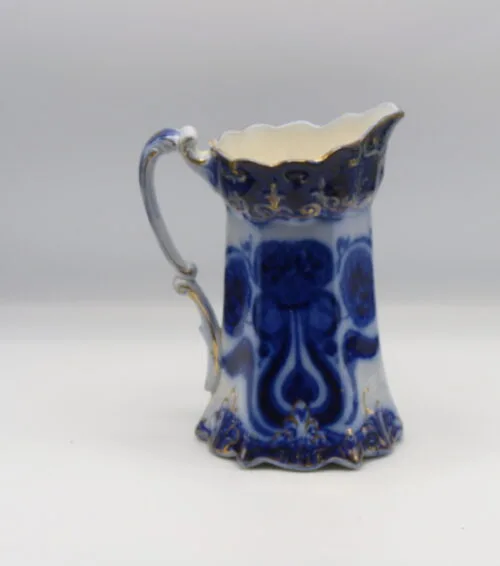 Flow Blue Art Nouveau Jug - Image 3