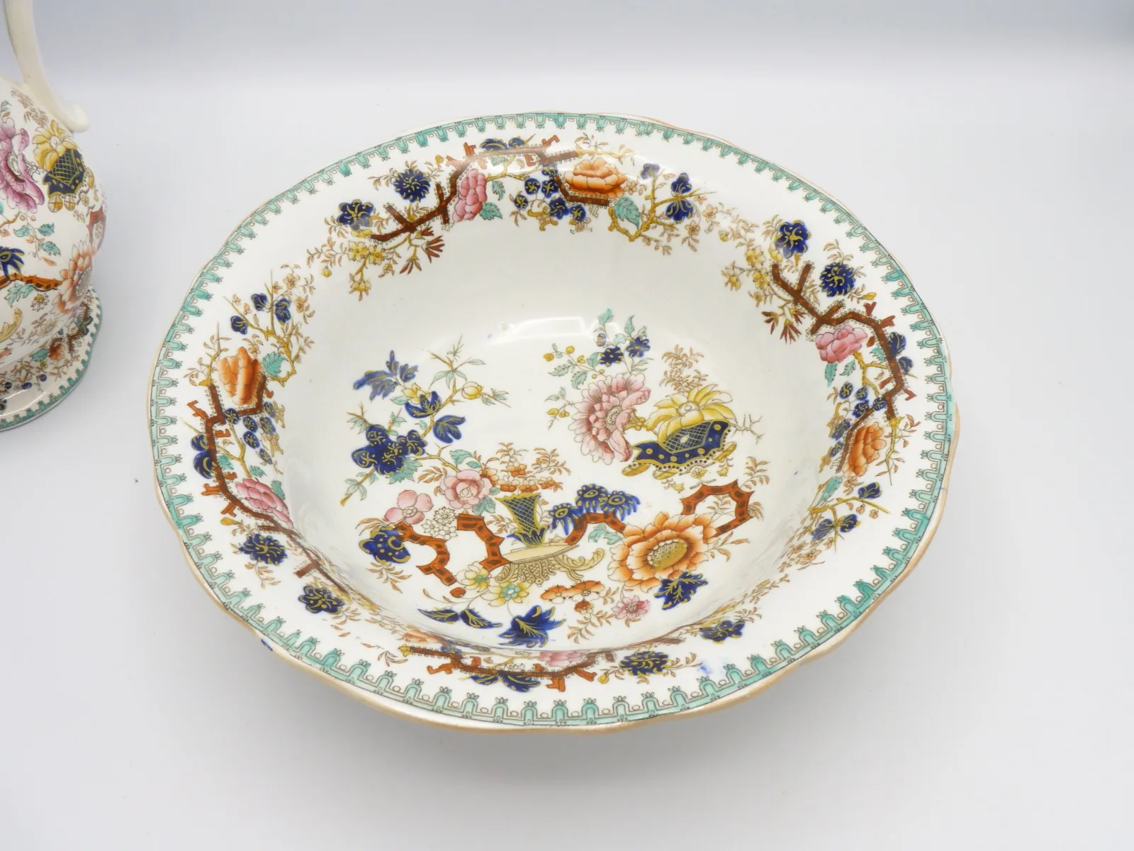 Child's Polychrome Water Jug and Wash Bowl - Image 9