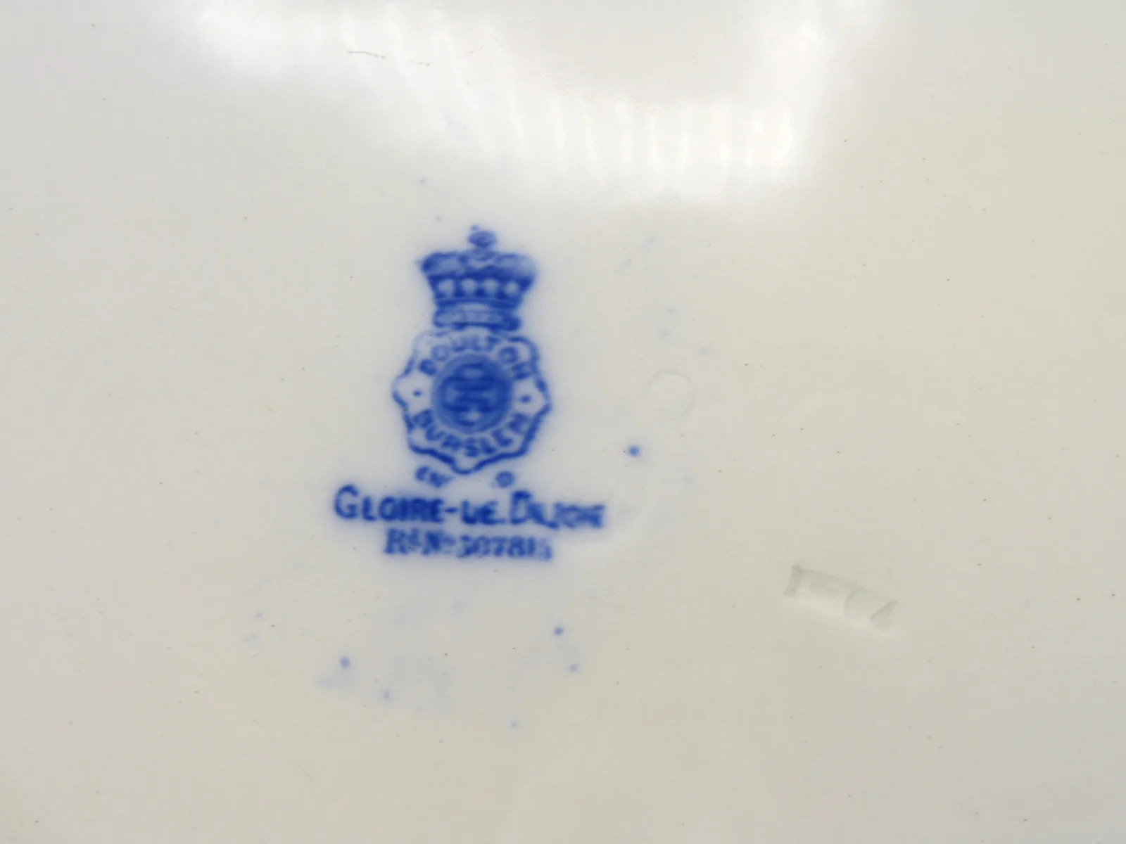 Large Flow Blue Doulton Charger - Image 3