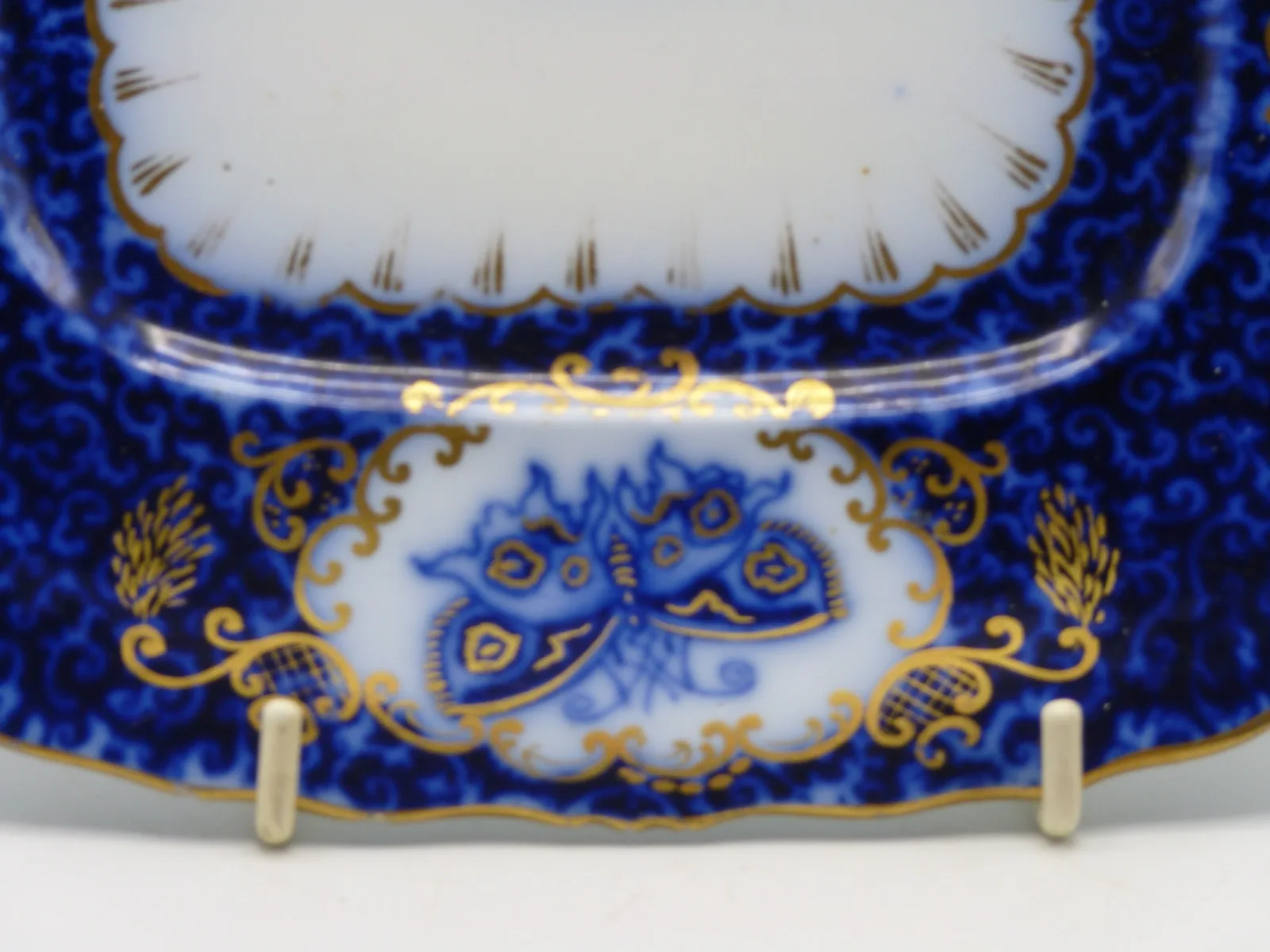 S.Alcock Tab Handled Cake Plate - Butterflies - Image 4