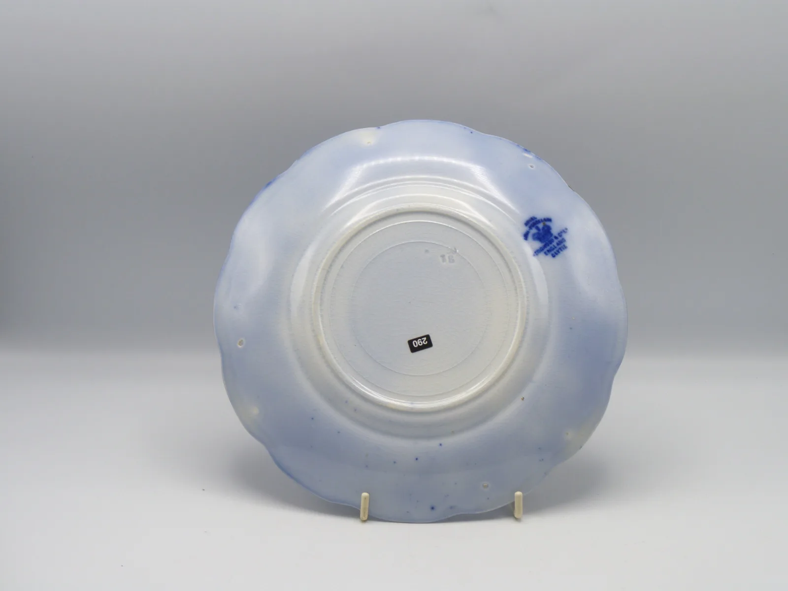 Flow Blue Clytie Turkey Plate - Image 3