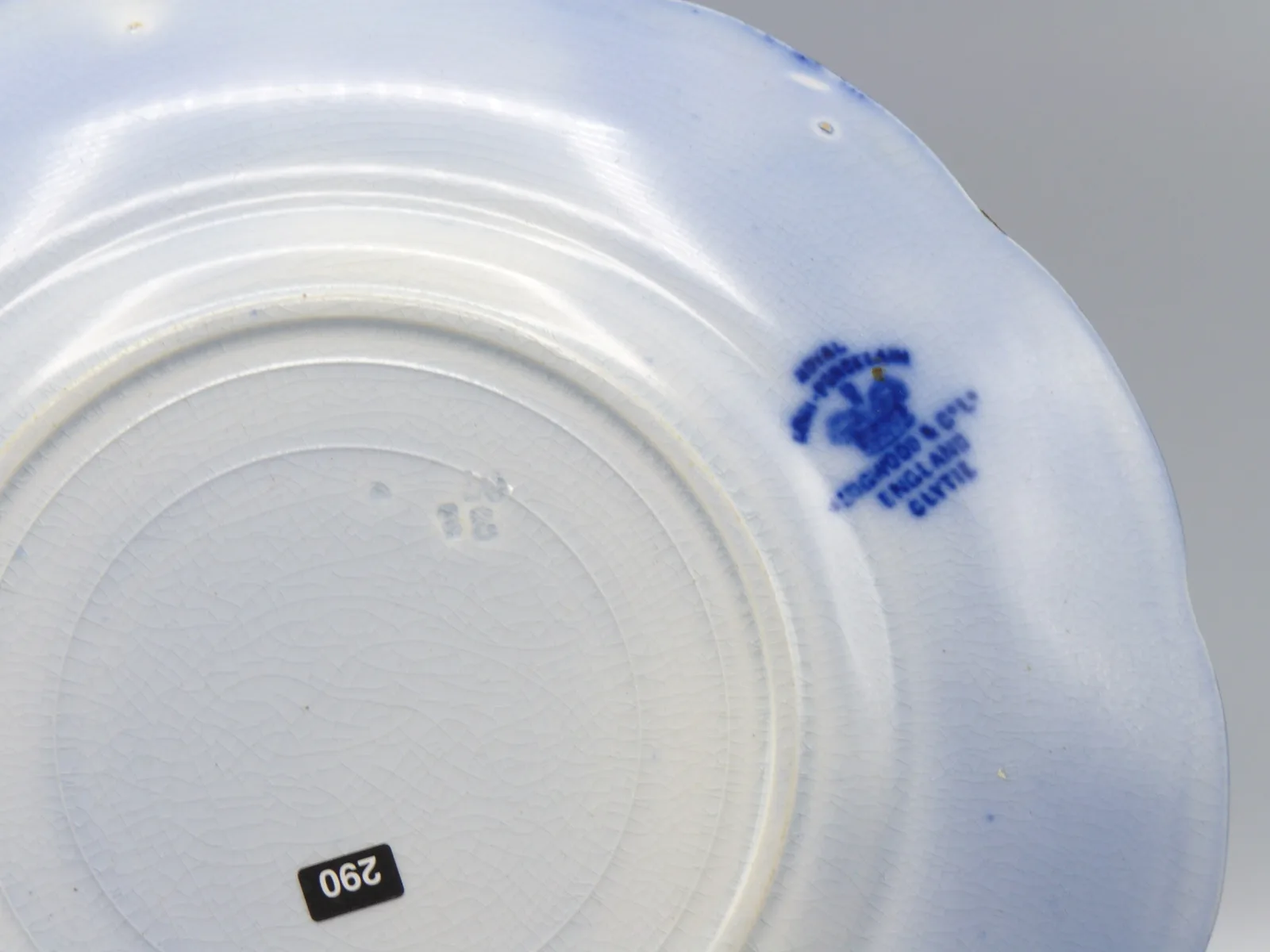 Flow Blue Clytie Turkey Plate - Image 2