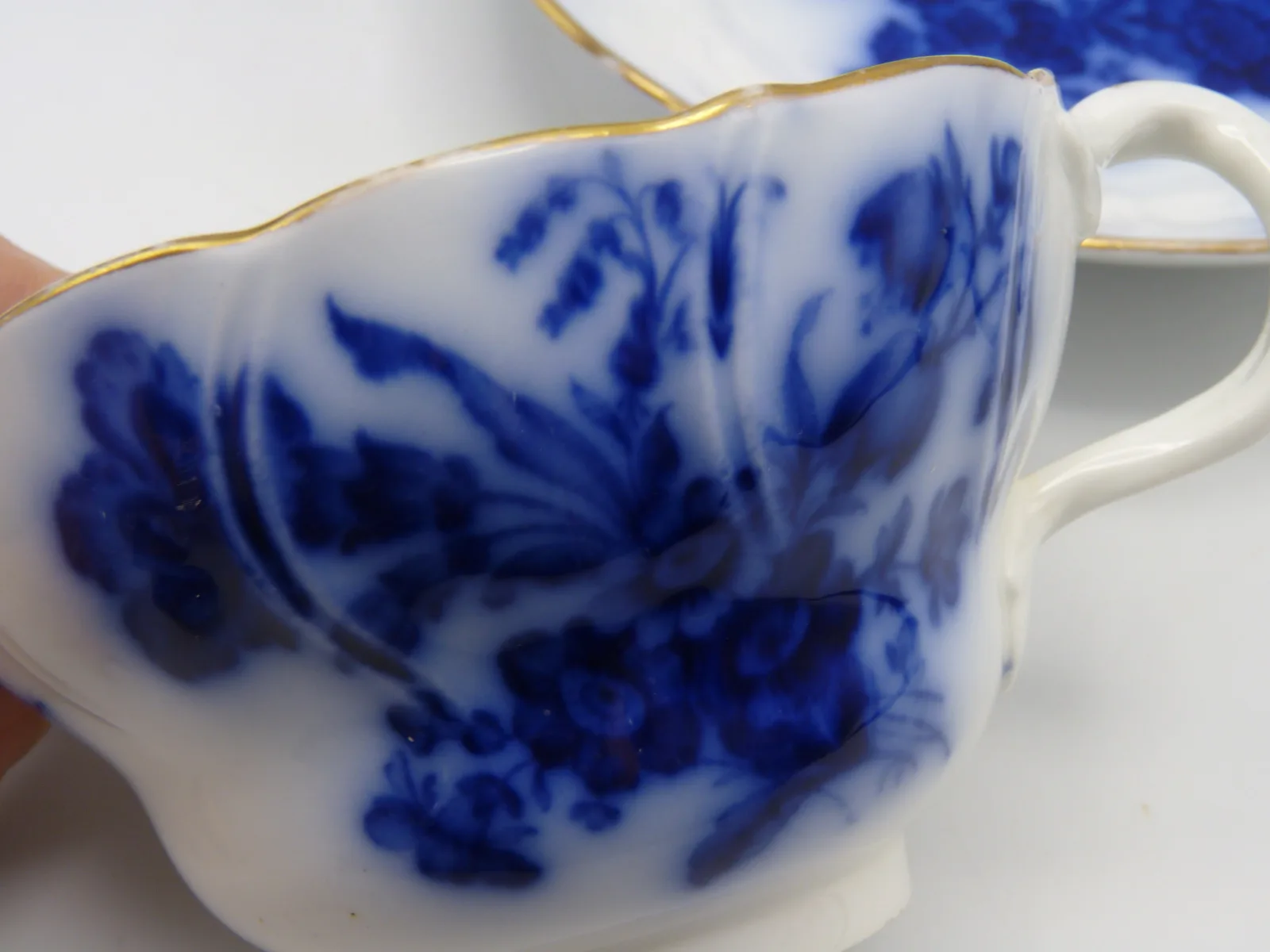 Beautiful Delicate Flow Blue Cup & Saucer - Berlin - Image 7