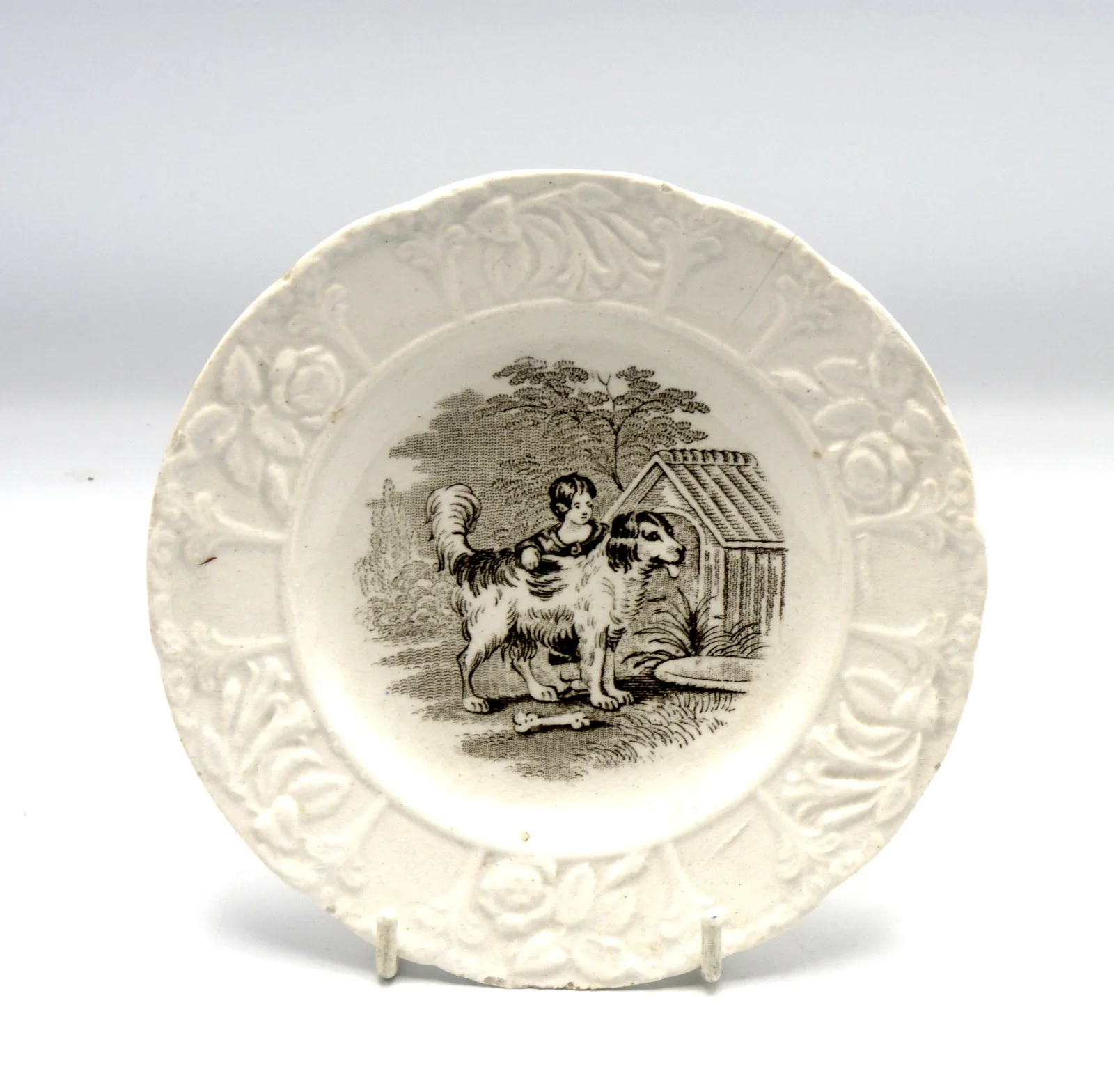 Childs Early Plate - "Child & Dog"