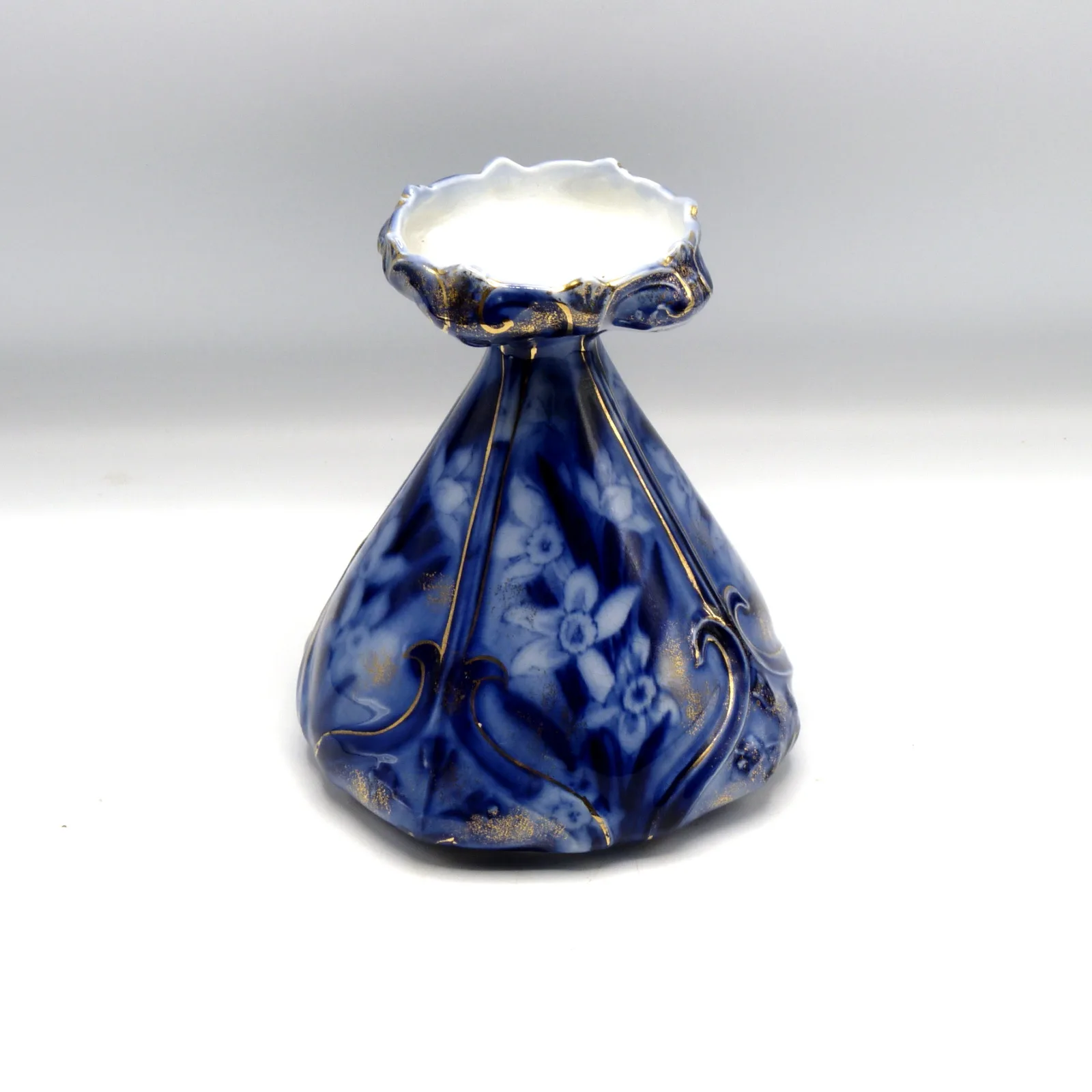 Art Nouveau Flow Blue Vase - Rare - Image 8
