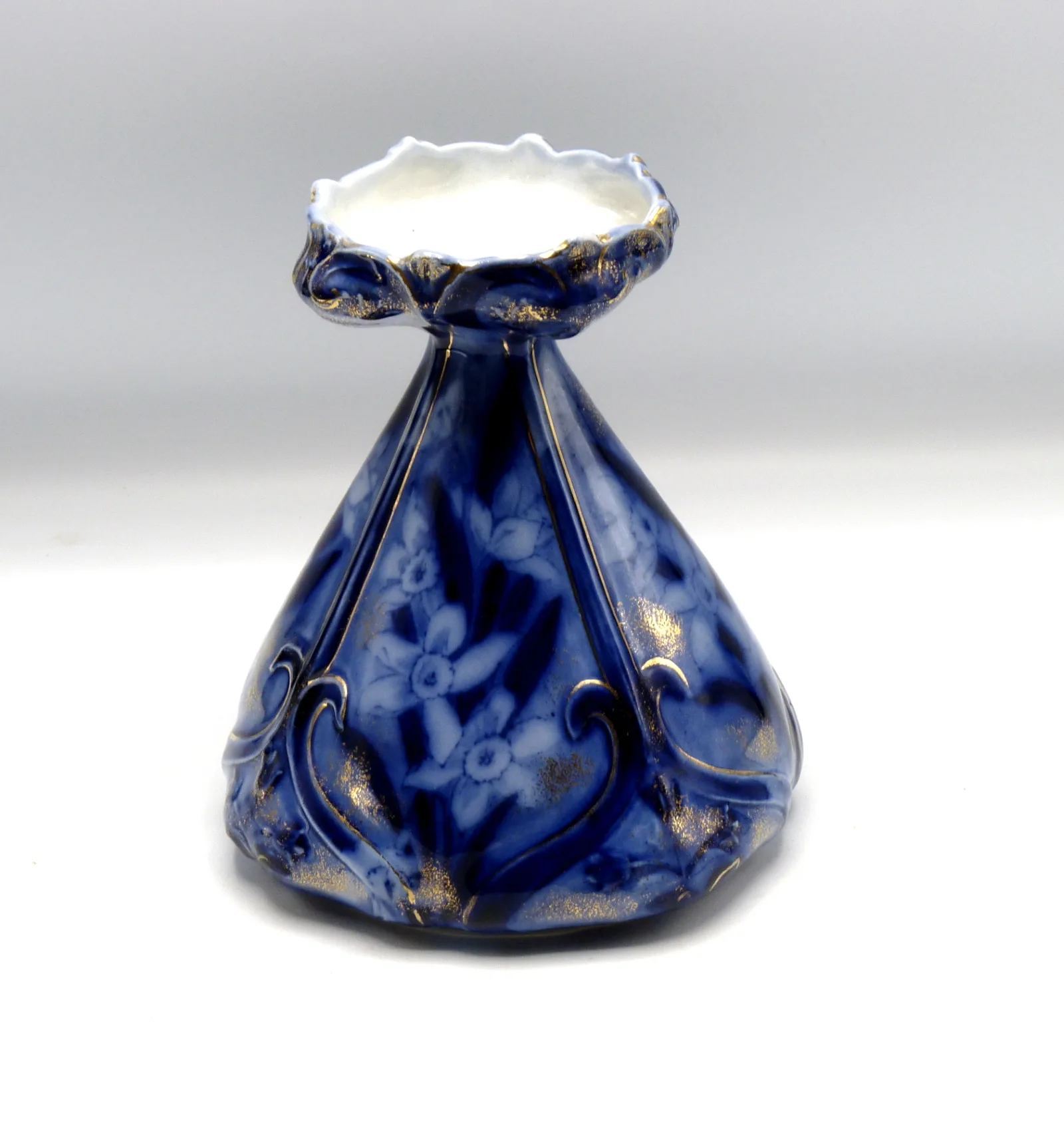 Art Nouveau Flow Blue Vase - Rare - Image 7