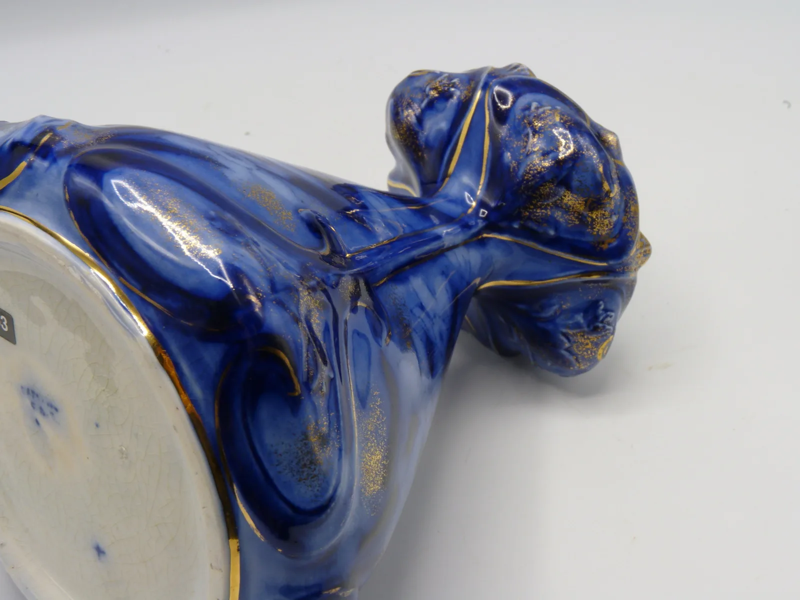 Art Nouveau Flow Blue Vase - Rare - Image 5