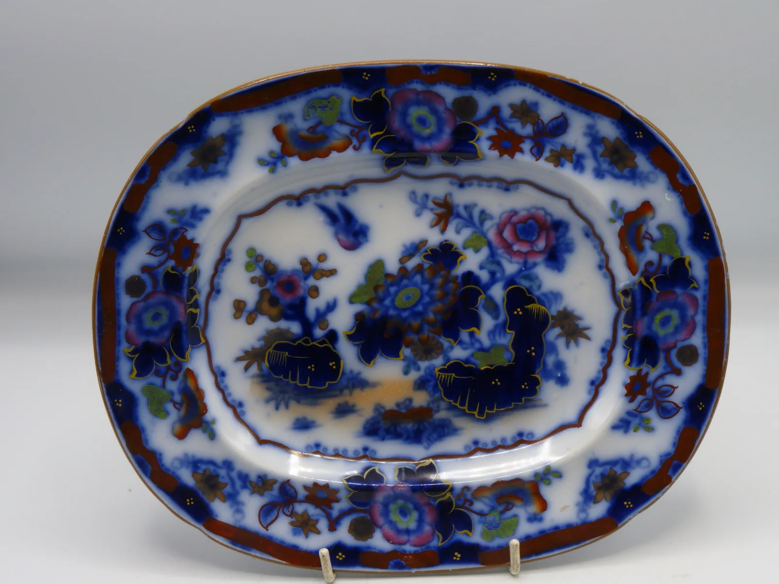 Ridgway Morley - Beautiful Flow Blue Polychrome - Small Platter