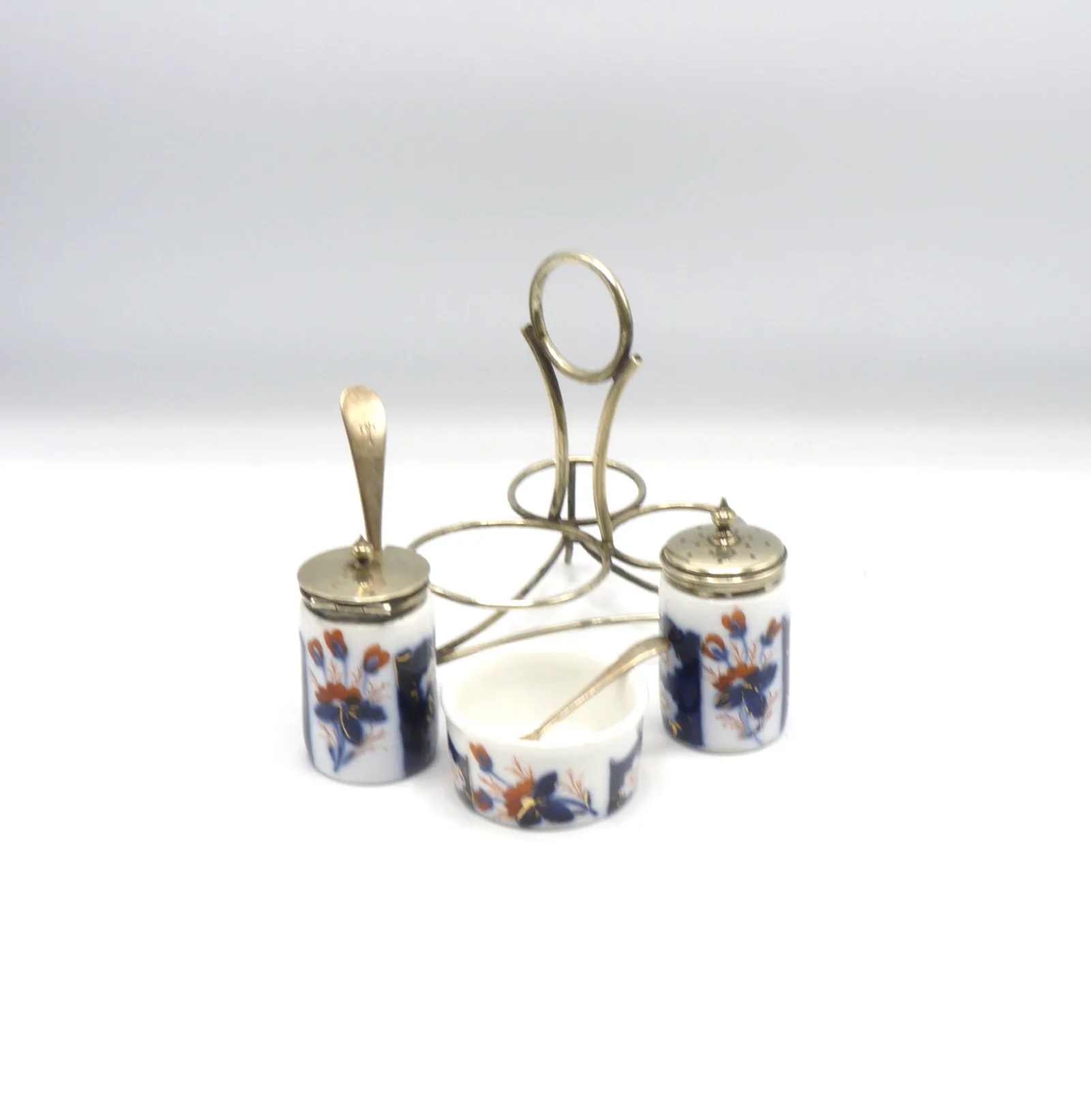 Attractive Imari  Colours - Polychrome - Cruet - Salt Pepper & Mustard - Image 5