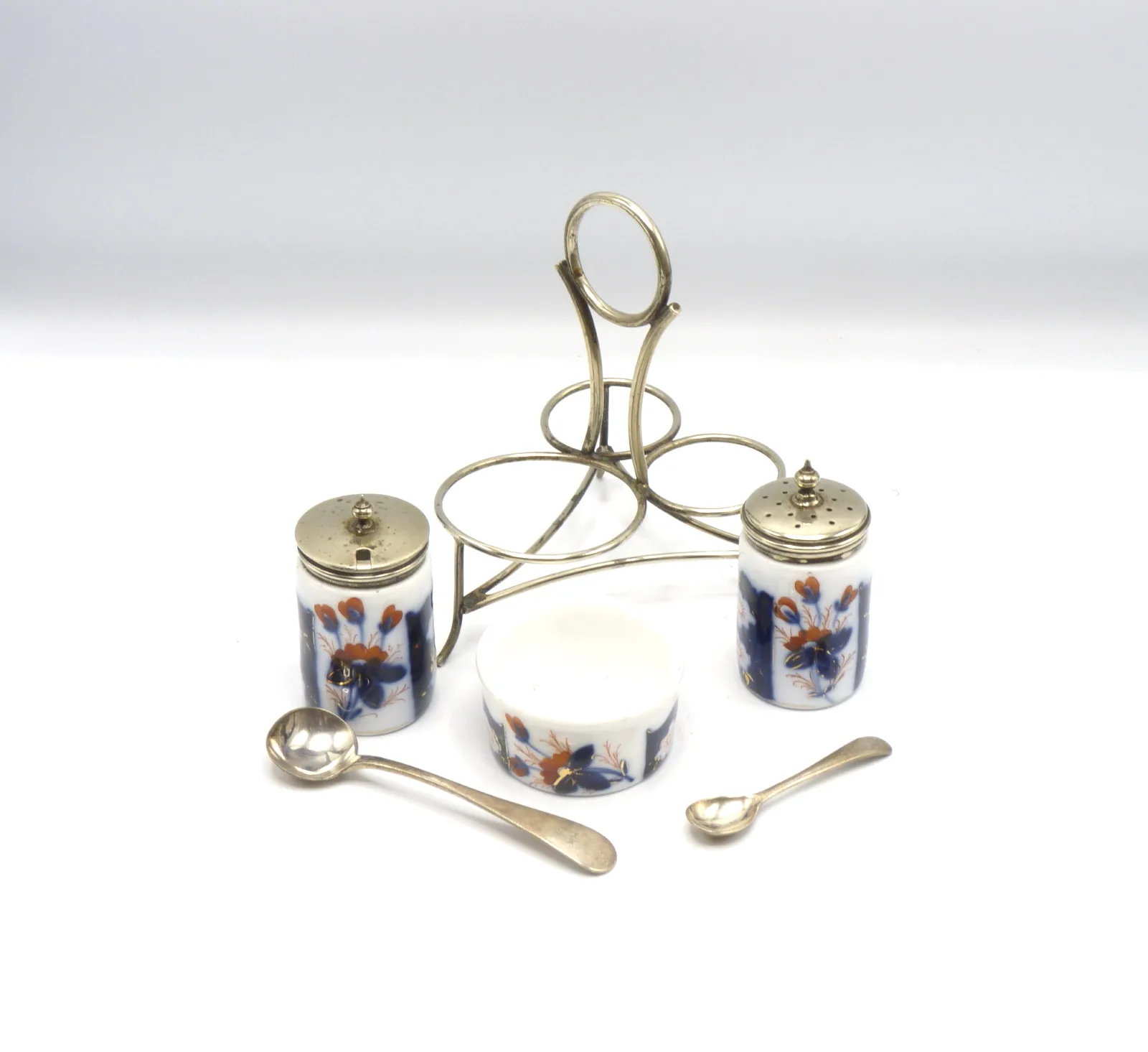Attractive Imari  Colours - Polychrome - Cruet - Salt Pepper & Mustard - Image 4