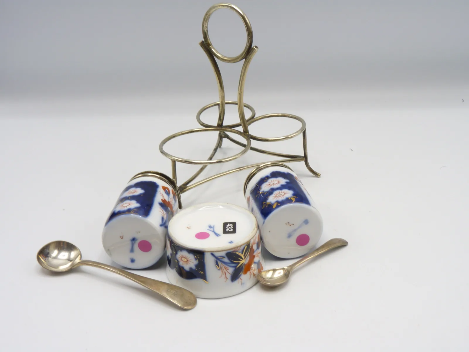 Attractive Imari  Colours - Polychrome - Cruet - Salt Pepper & Mustard - Image 2