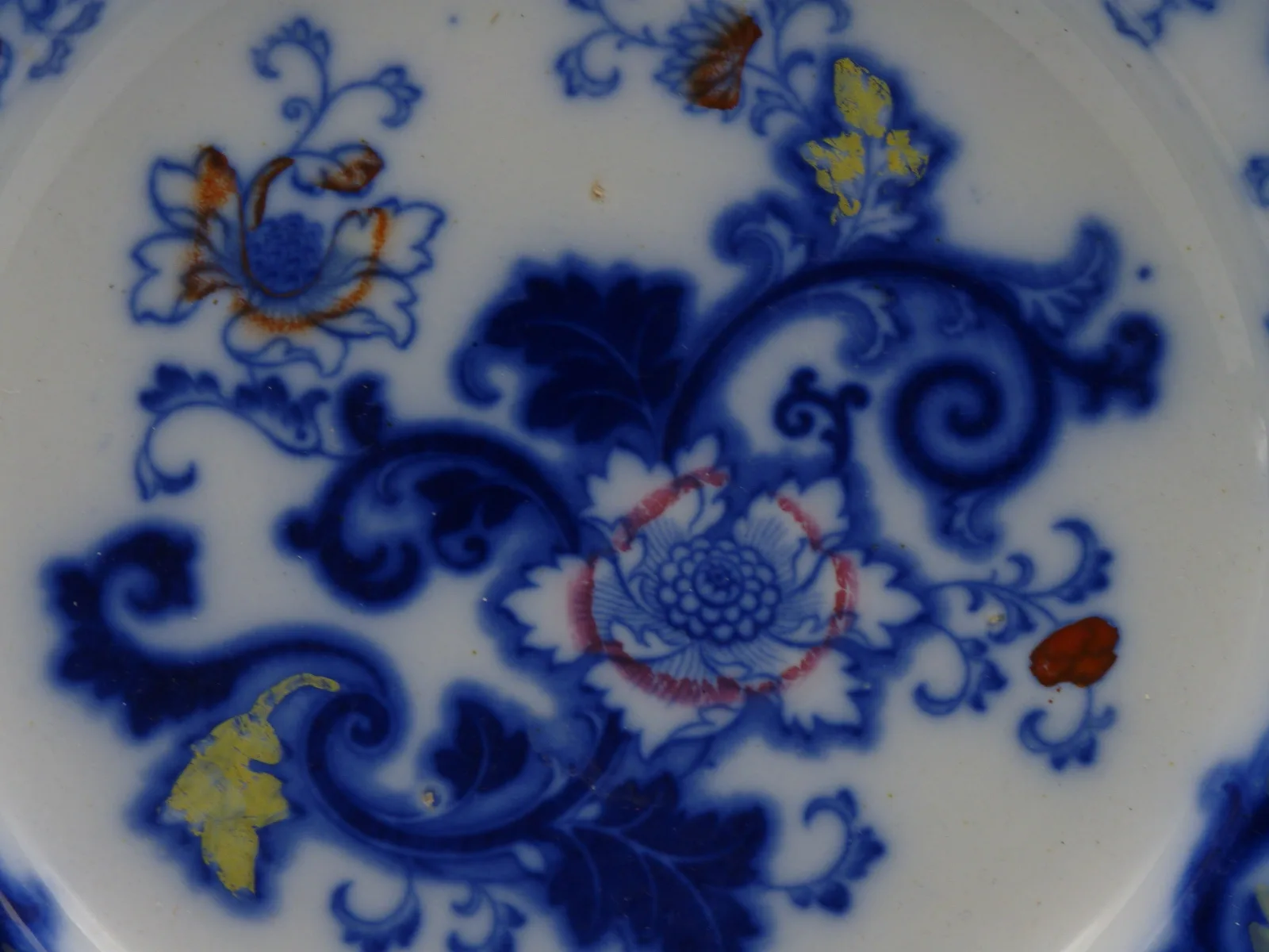 Rare Plate Warmer - Aurora - Francis Morley - Flow Blue Polychrome - Image 6