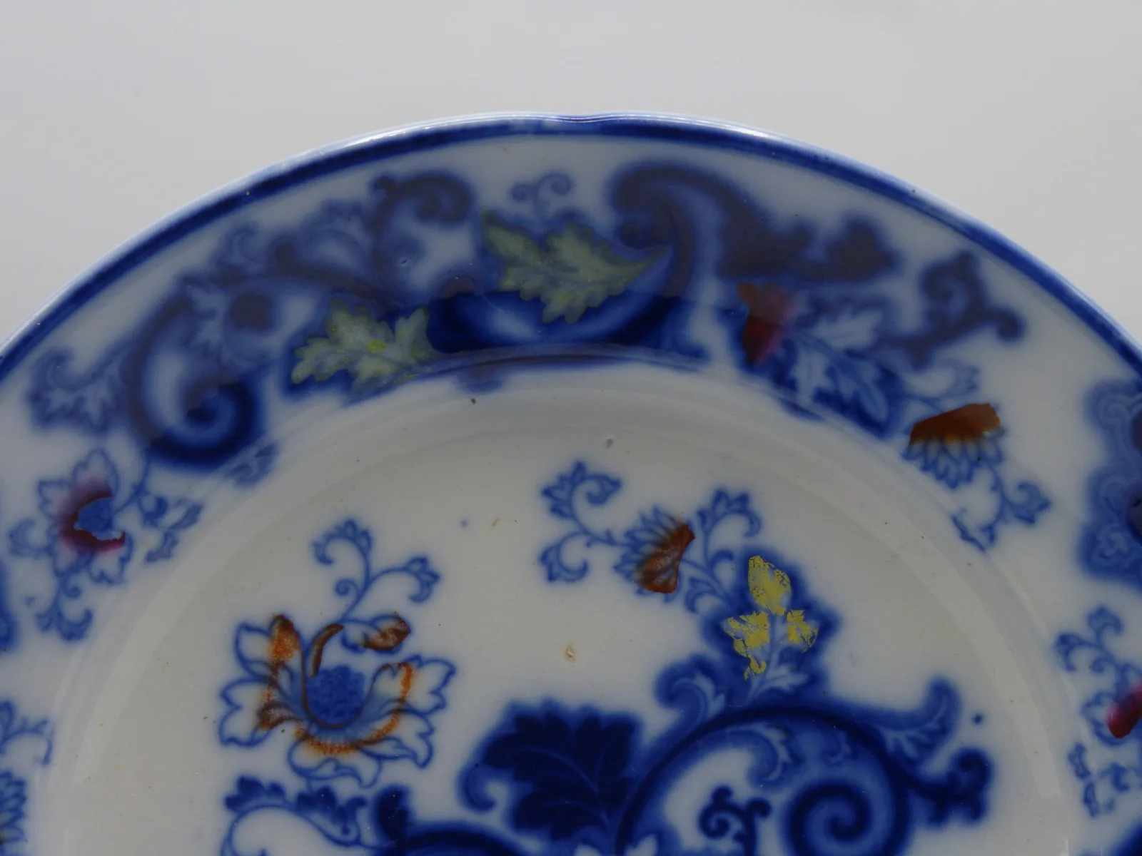Rare Plate Warmer - Aurora - Francis Morley - Flow Blue Polychrome - Image 5