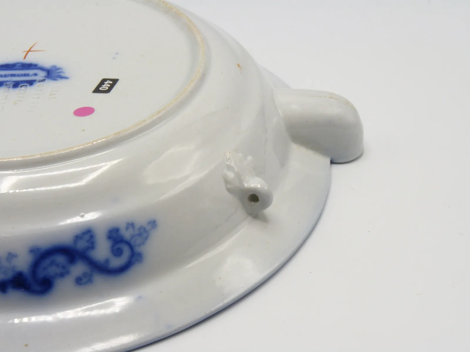Rare Plate Warmer - Aurora - Francis Morley - Flow Blue Polychrome - Image 4