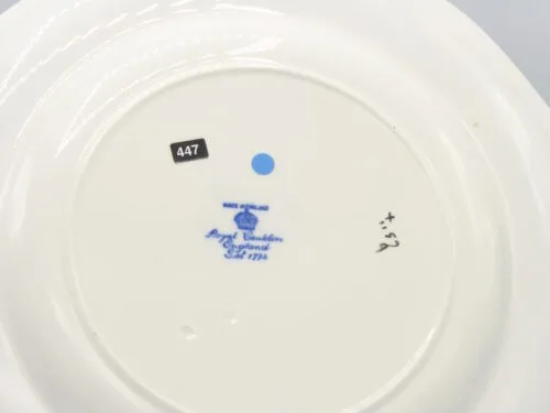 Flow Blue Polychrome Hand Painted Turkey Plates - Image 2