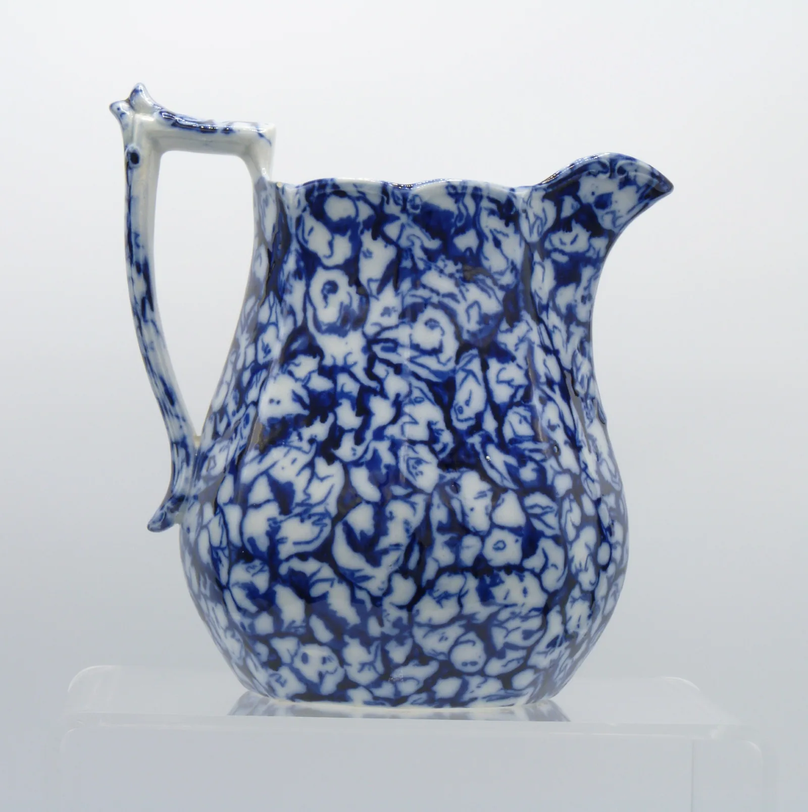 Flow Blue Sheet Pattern Jug - Marble - Image 7