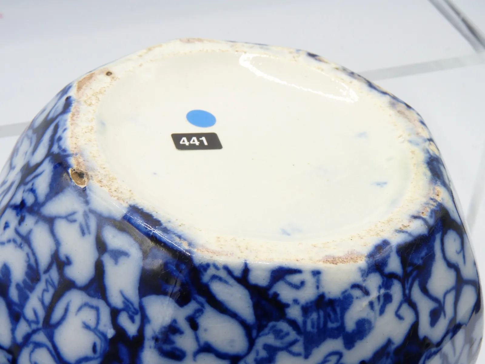 Flow Blue Sheet Pattern Jug - Marble - Image 2