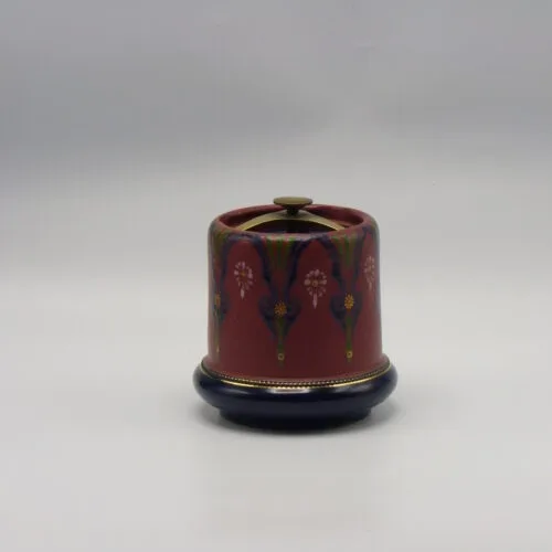 Doulton Magenta & Blue Tobacco Jar