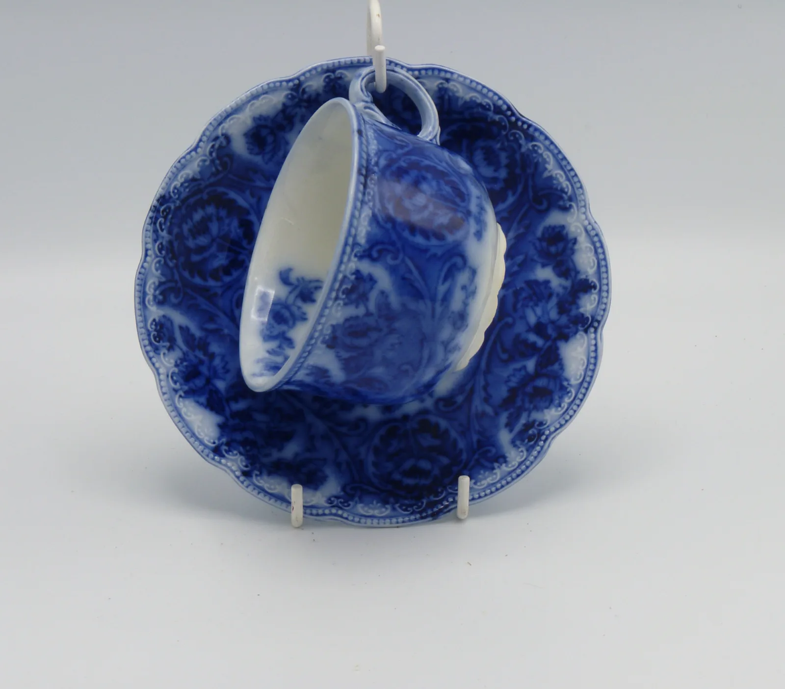 Flow Blue Cups & Saucers (Price for 1 set) - Image 3