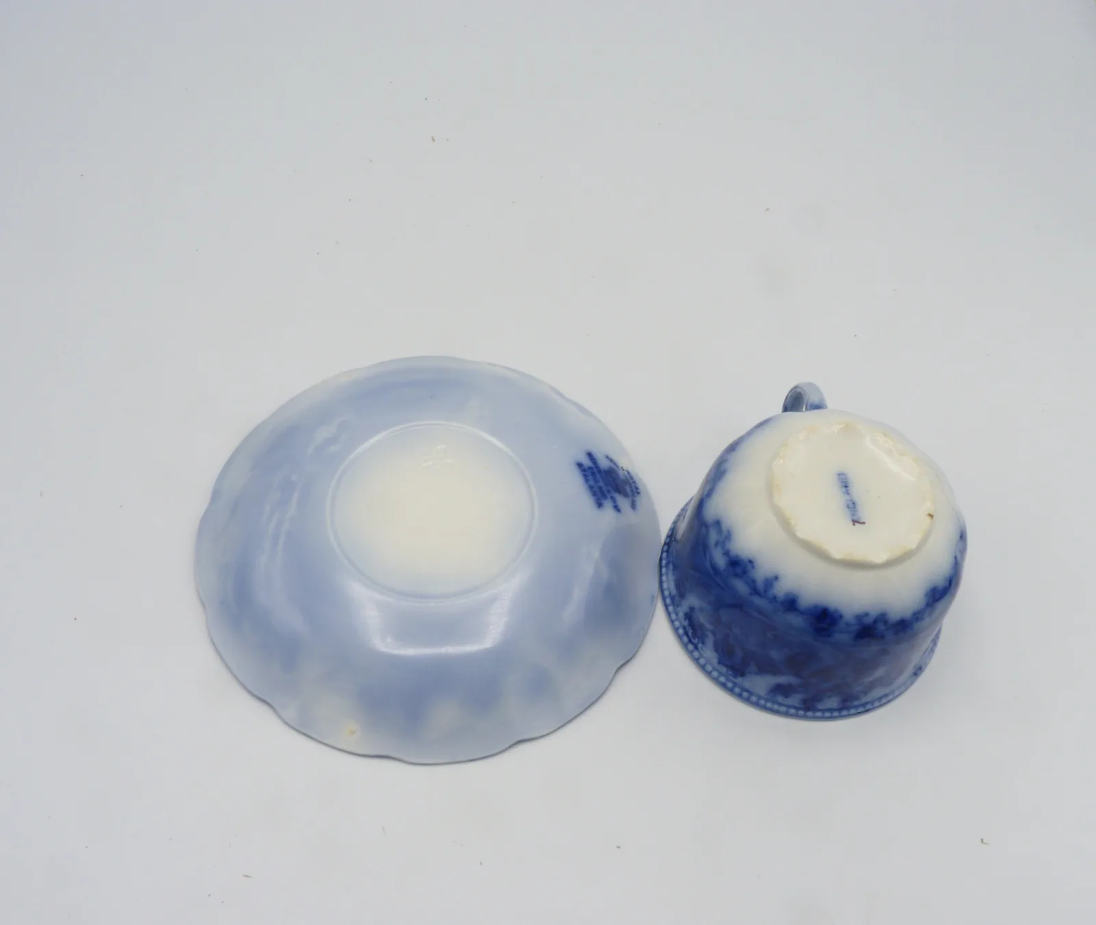 Flow Blue Cups & Saucers (Price for 1 set) - Image 2