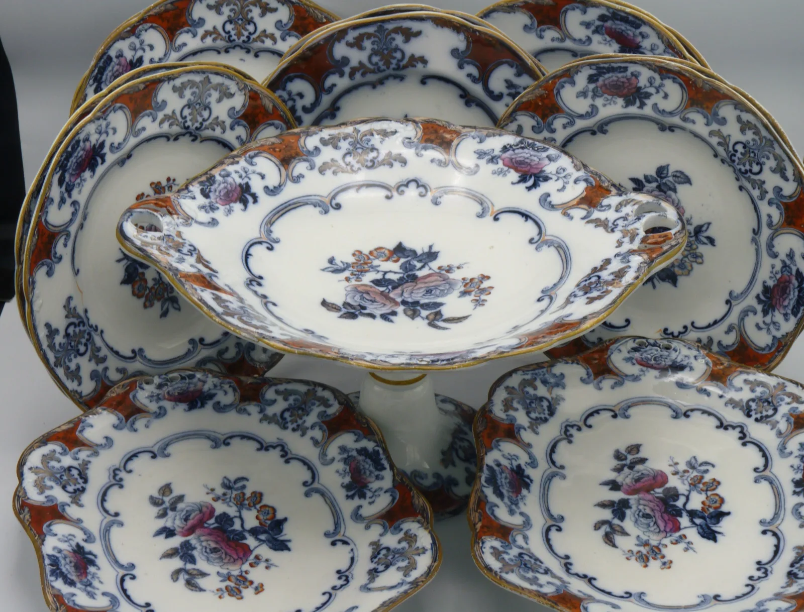 Mulberry Polychrome Dessert Set – Wedgwood Pearl