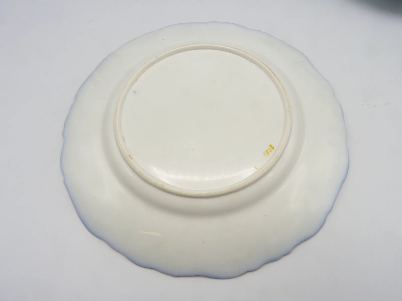 Pretty Flow Blue and Peach Ground Dessert Plate - Note Price Quoted Is For 1 Plate - Image 3