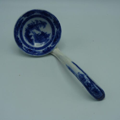 Flow Blue Sauce Ladle - Madras - Doulton -