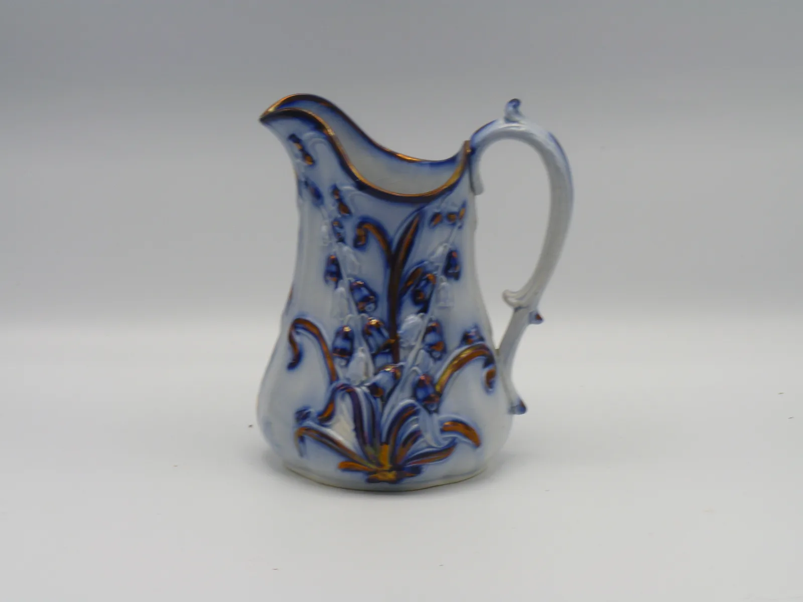 Beautiful Flow Blue Copper Lustre “Harebell” Jug
