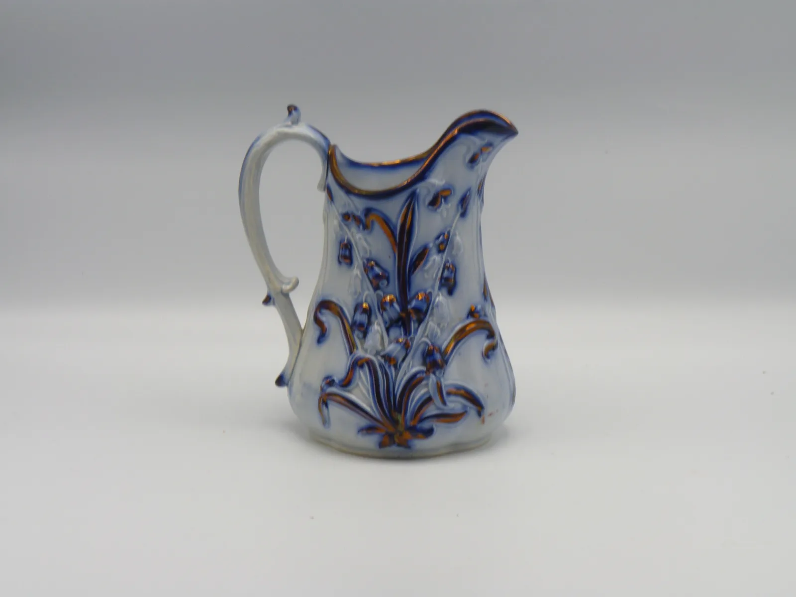 Beautiful Flow Blue Copper Lustre “Harebell” Jug - Image 5