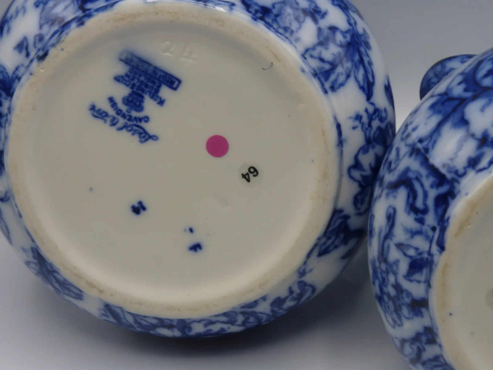 Beautiful set of Flow Blue Graduating Set Of Jugs - Cavendish - Image 7