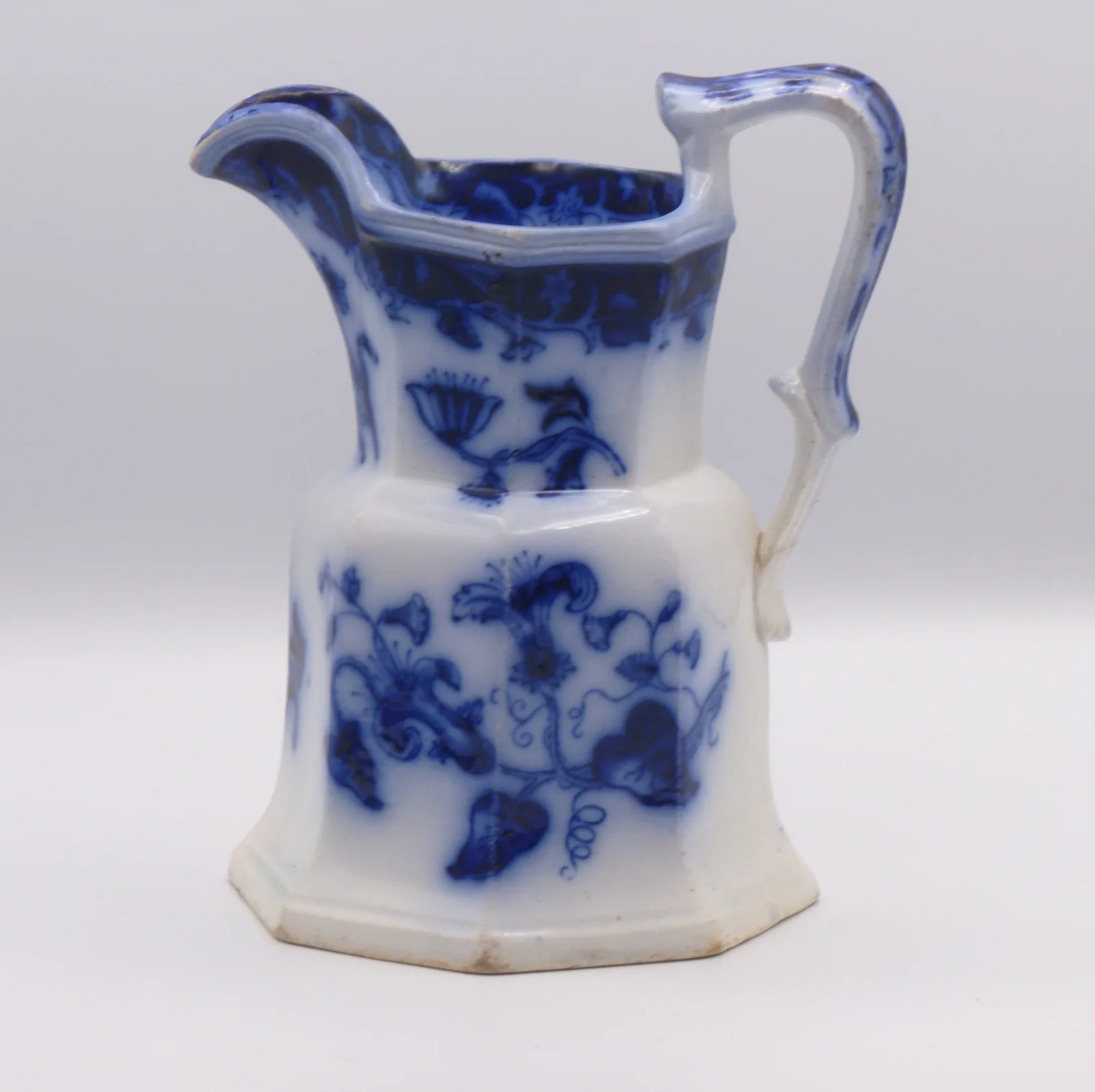 Flow Blue - Unusual Shaped Jug – Lily -