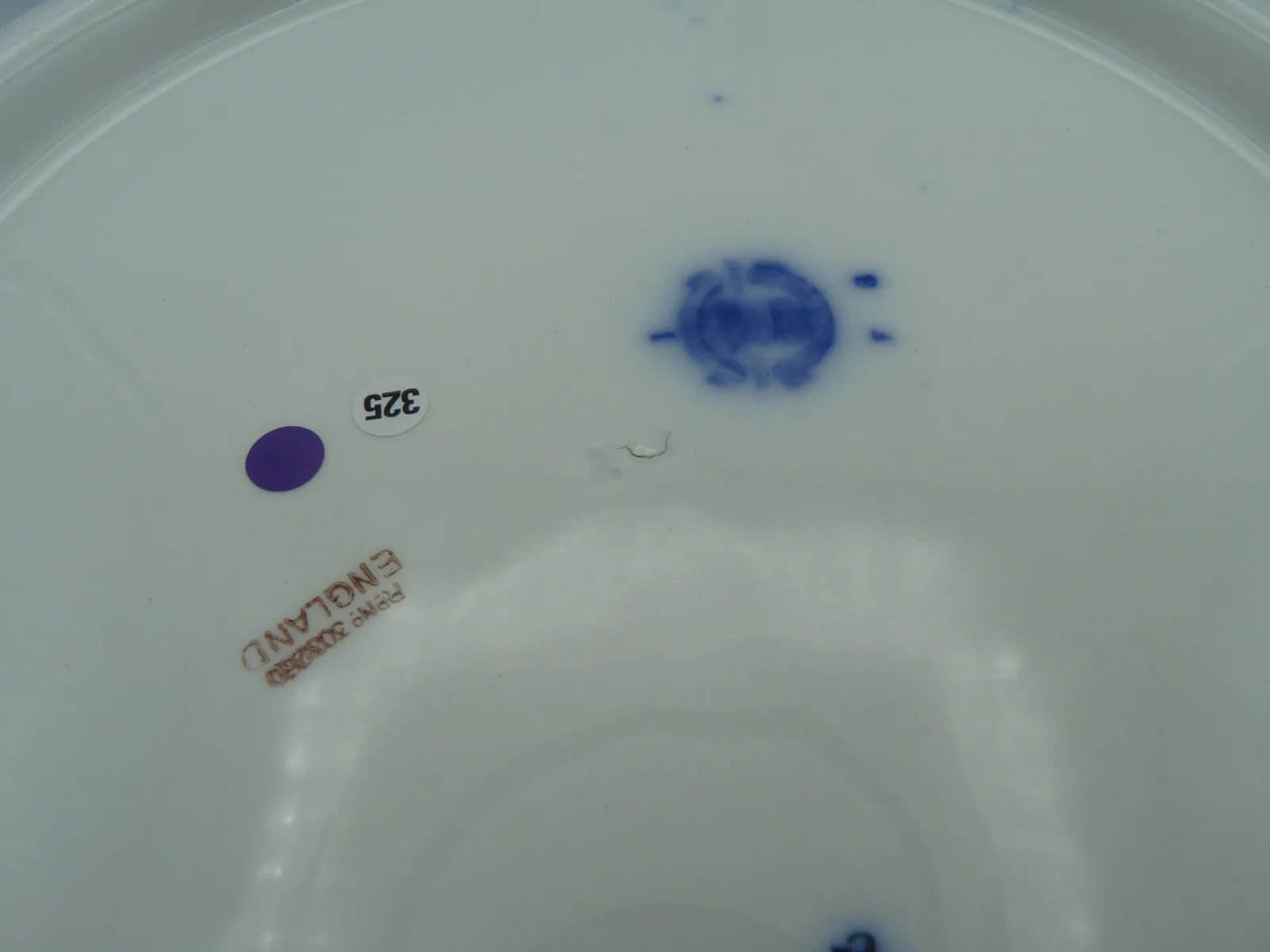 Flow Blue with Gold Sponged Rims - Wash Jug and Bowl - Grindley - - Image 3