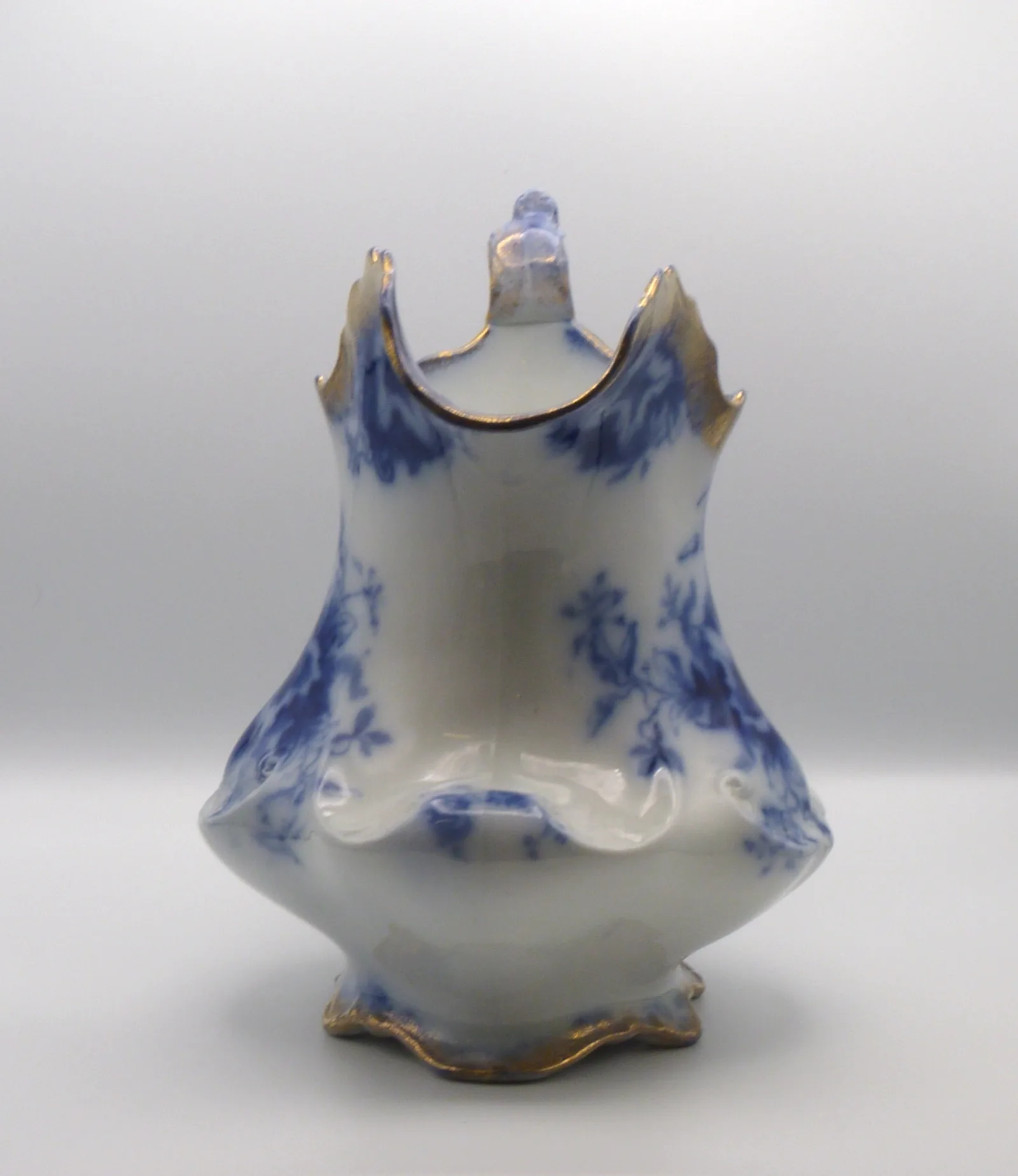 Flow Blue with Gold Sponged Rims - Wash Jug and Bowl - Grindley - - Image 7