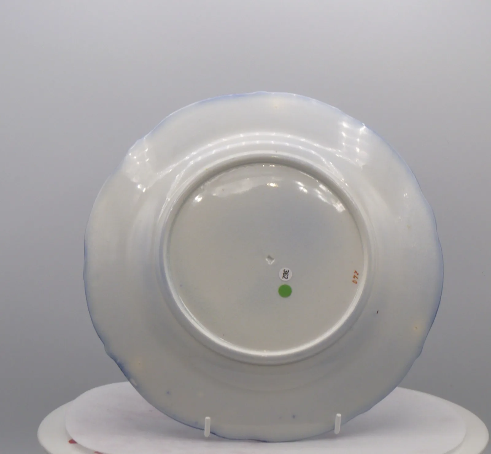 Wonderful Flow Blue & Polychrome Dessert Service - Image 7