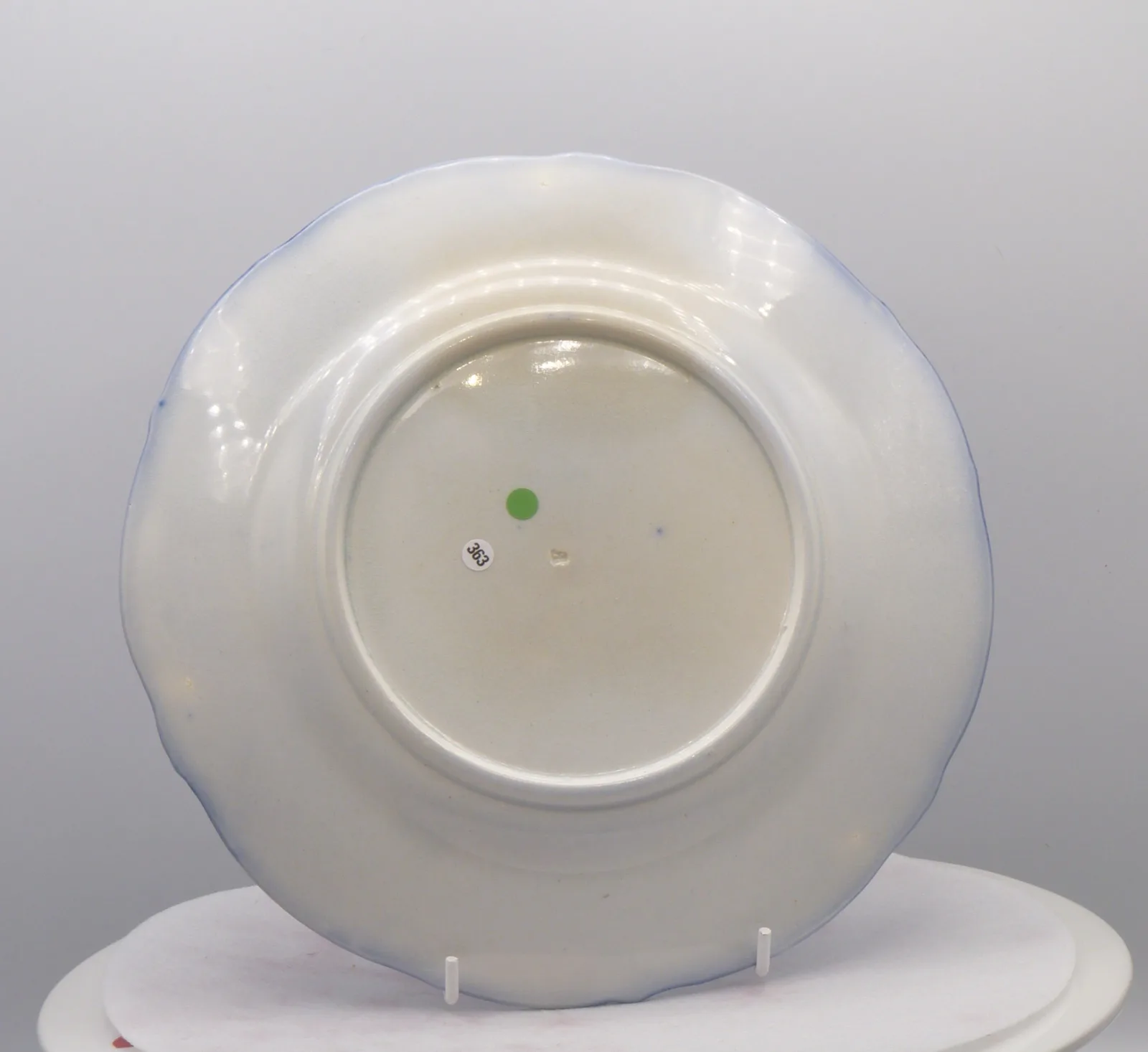 Wonderful Flow Blue & Polychrome Dessert Service - Image 10
