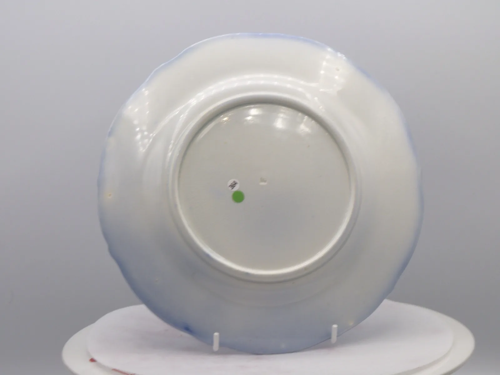 Wonderful Flow Blue & Polychrome Dessert Service - Image 13