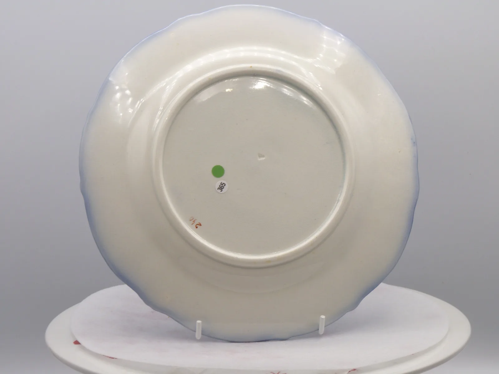 Wonderful Flow Blue & Polychrome Dessert Service - Image 15