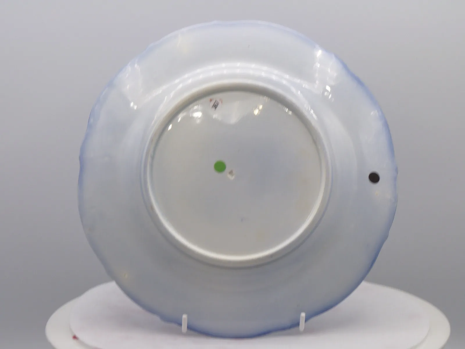Wonderful Flow Blue & Polychrome Dessert Service - Image 19