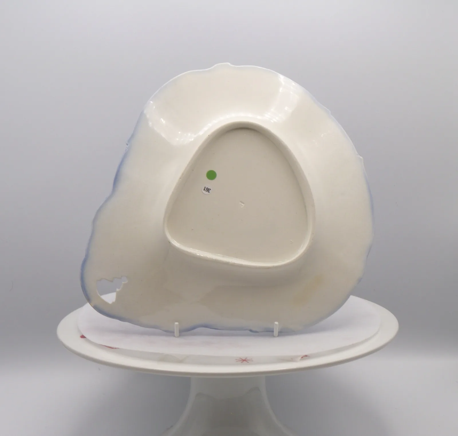Wonderful Flow Blue & Polychrome Dessert Service - Image 24