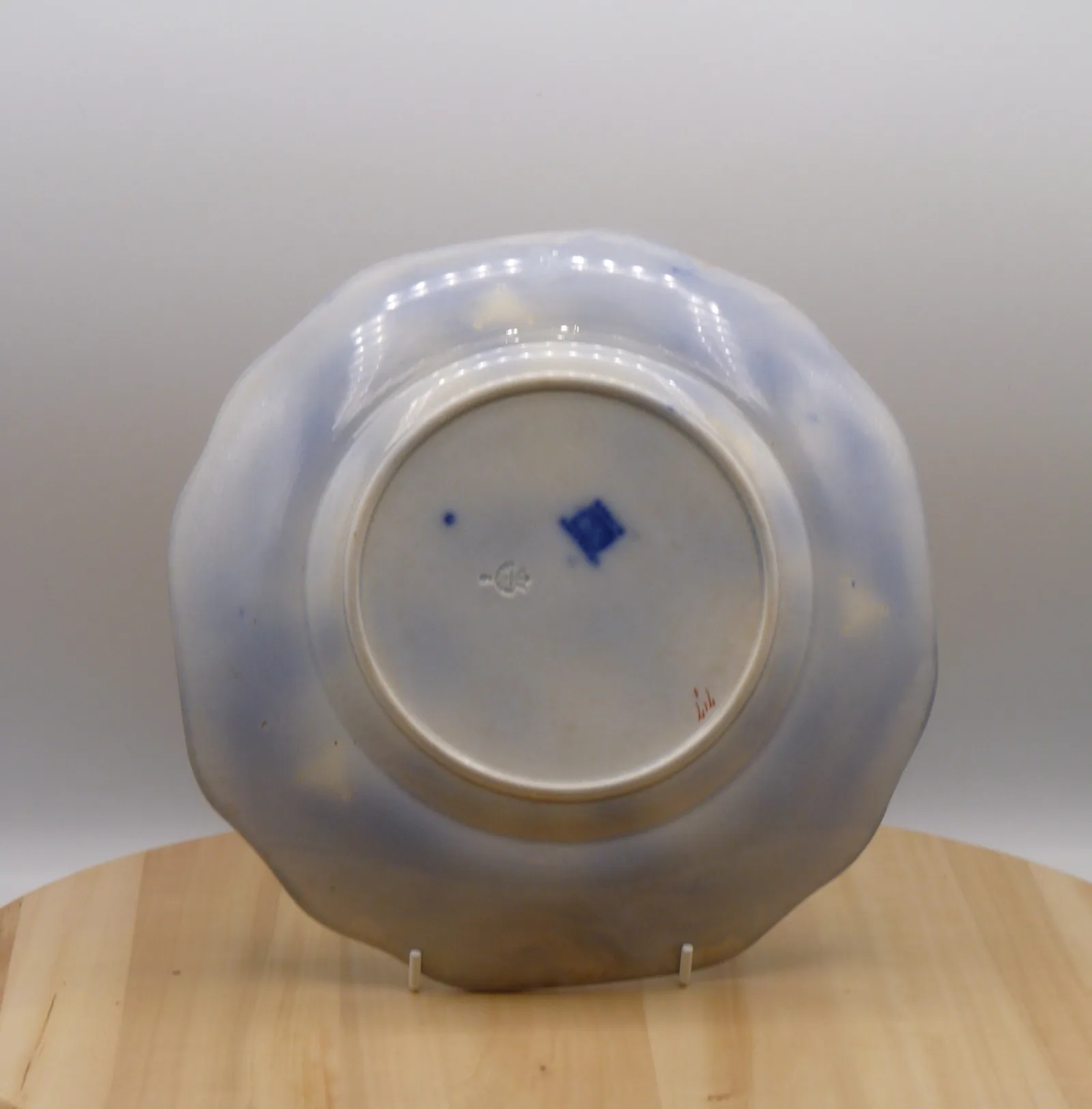 Flow Blue Polychrome -  Cake Plate – Davenport - Image 6