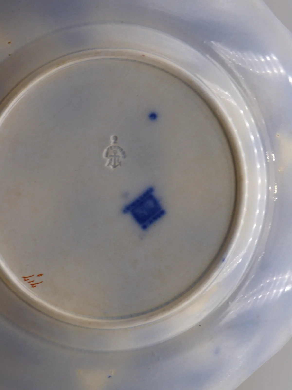 Flow Blue Polychrome -  Cake Plate – Davenport - Image 7