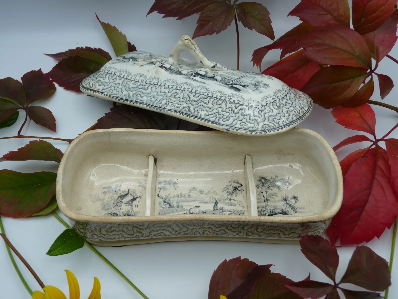 Razor Box –  Transferware - Black/Grey (Mulberry?) - Image 5