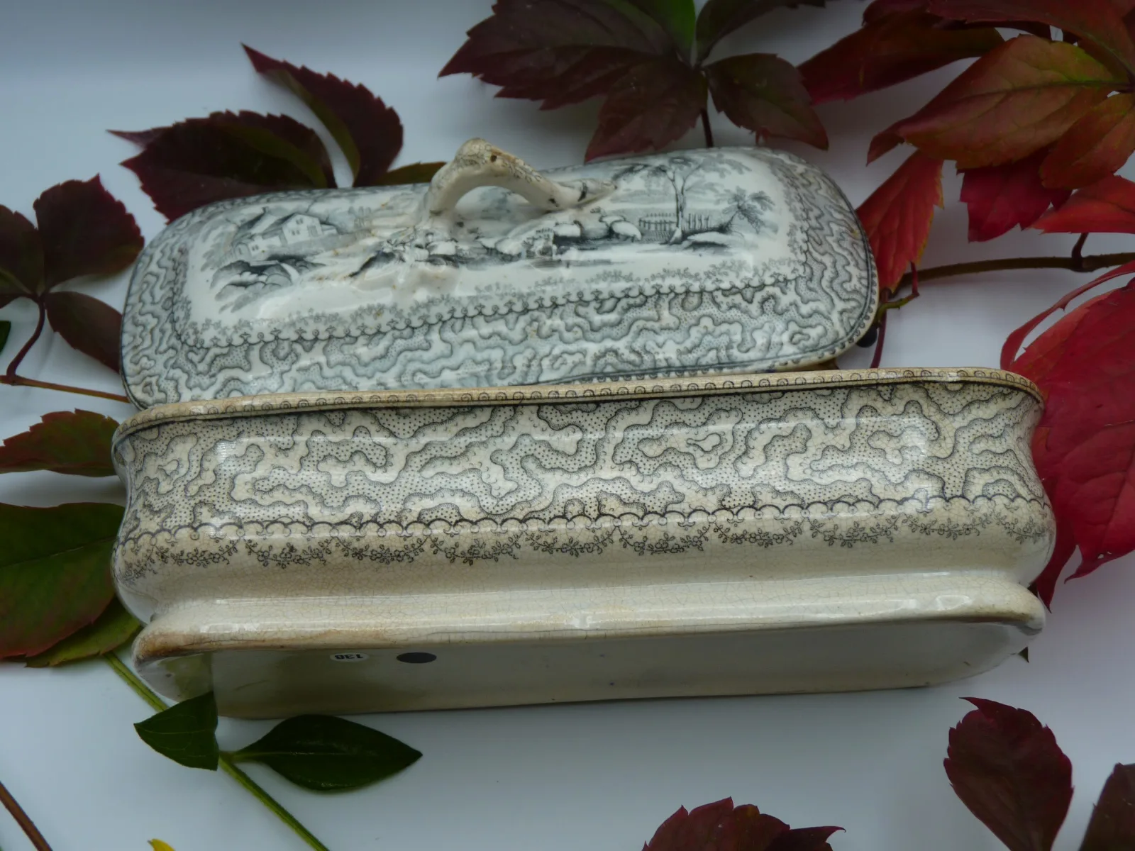 Razor Box –  Transferware - Black/Grey (Mulberry?) - Image 7