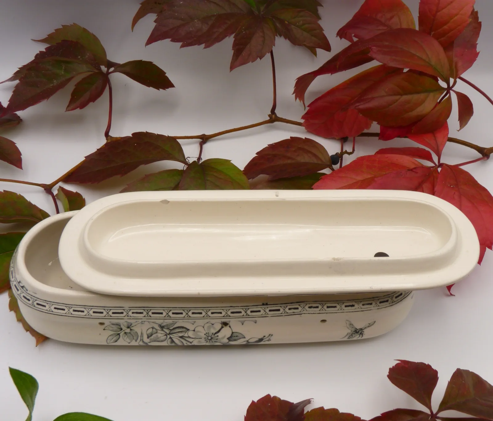 Toothbrush Box Box - Transferware - Dog Rose & Bee - Image 14