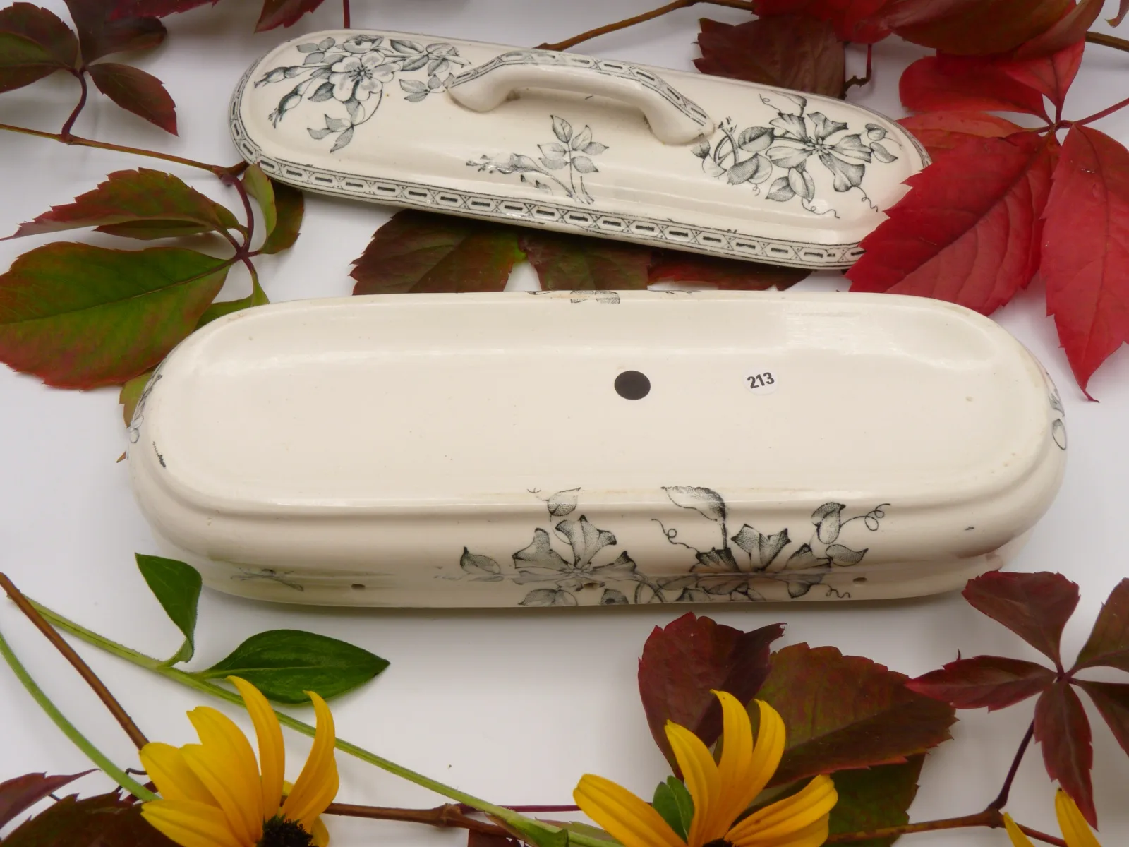 Toothbrush Box Box - Transferware - Dog Rose & Bee - Image 11