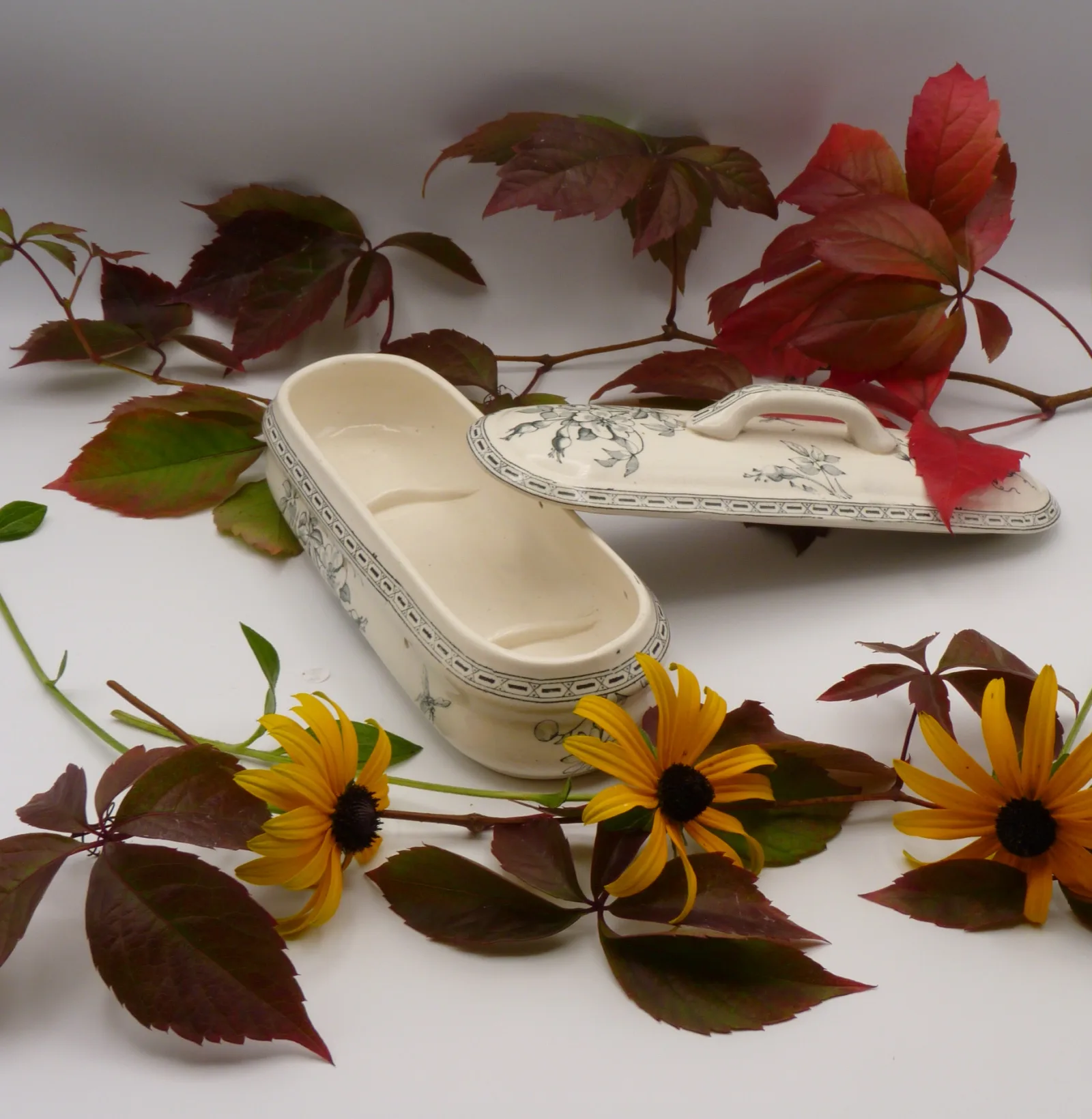 Toothbrush Box Box - Transferware - Dog Rose & Bee - Image 10