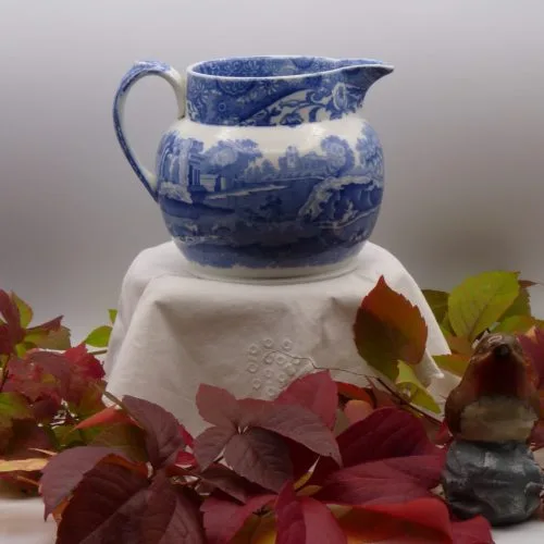 Early Spode Italian Jug - Blue Backstamp
