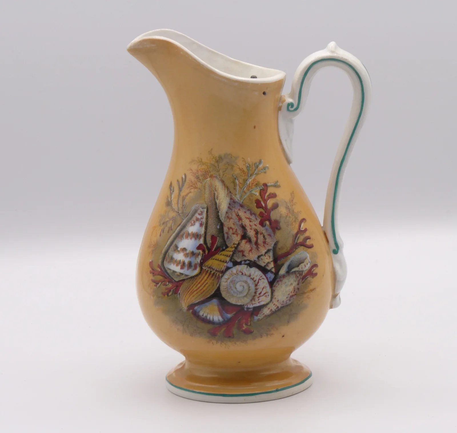 Orange/Peach Ground Syrup Pitcher - Shells - Image 3