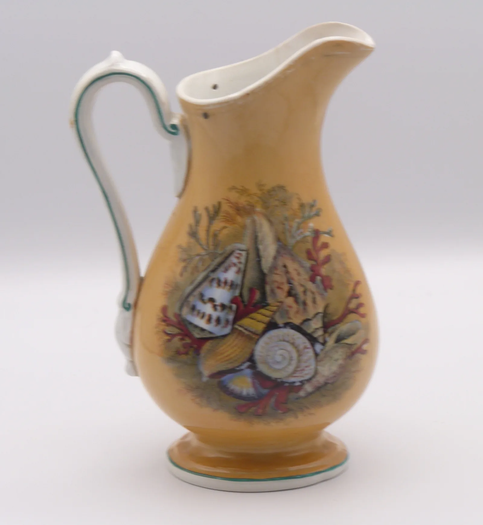 Orange/Peach Ground Syrup Pitcher - Shells - Image 5