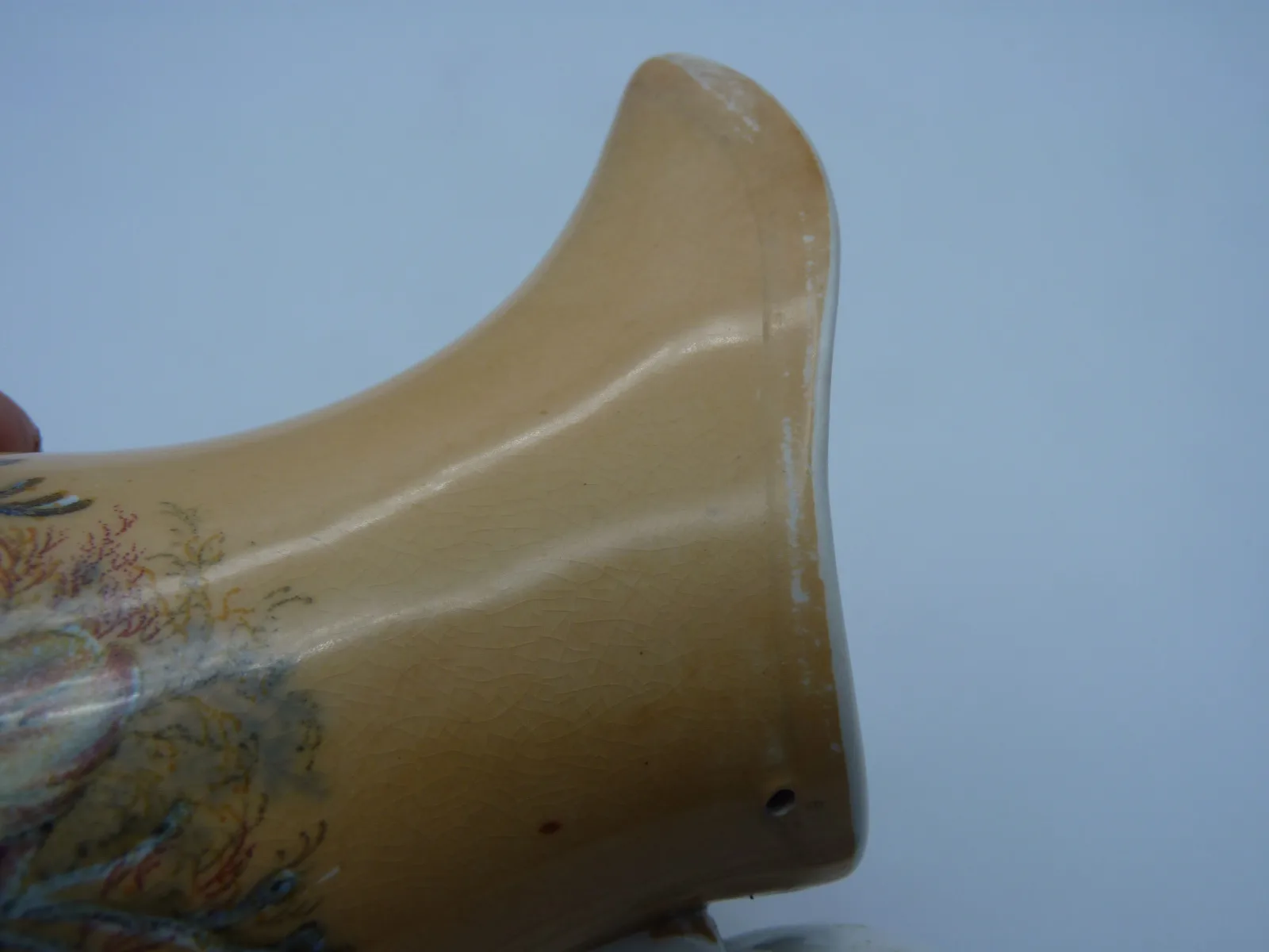 Orange/Peach Ground Syrup Pitcher - Shells - Image 9